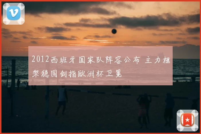 2012西班牙国家队阵容公布 主力框架稳固剑指欧洲杯卫冕